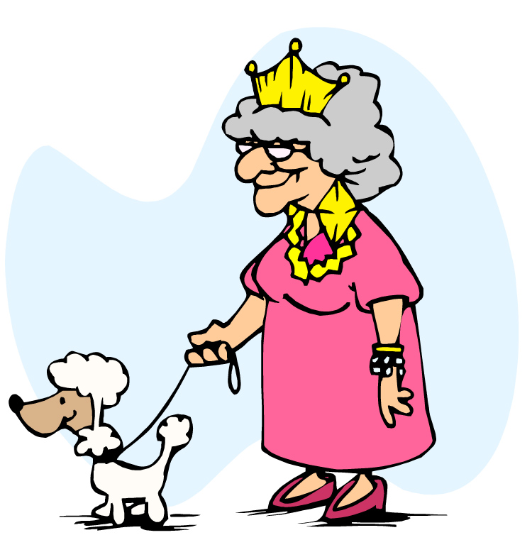 Old lady with dog